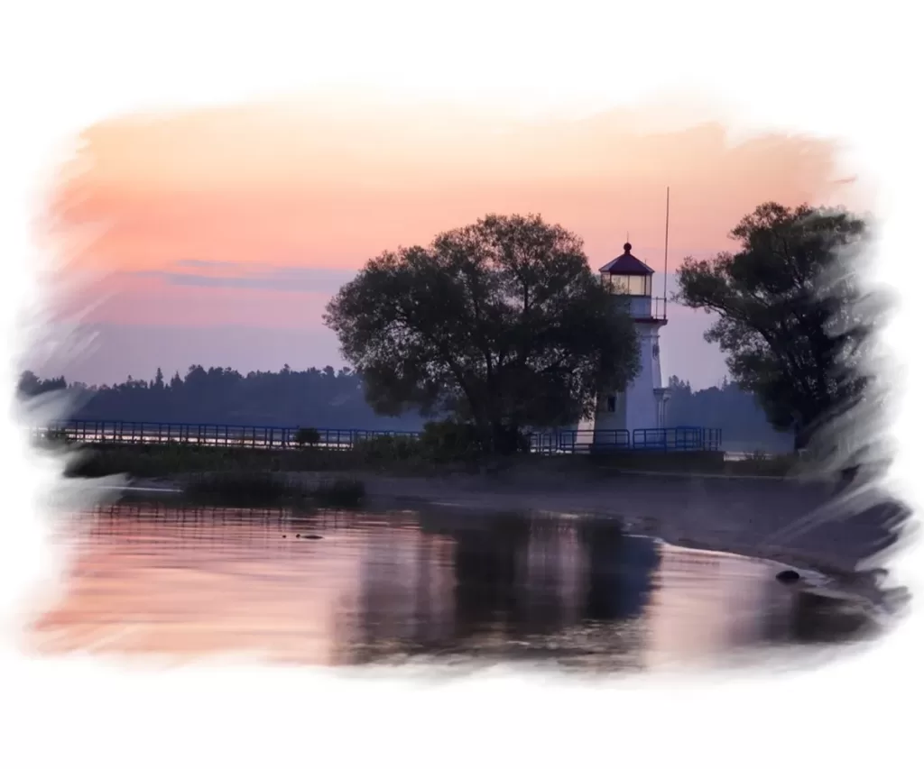 Lighthouse at sunrise.