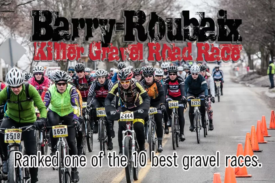 bicycle race on gravel roads in Barry County, MI